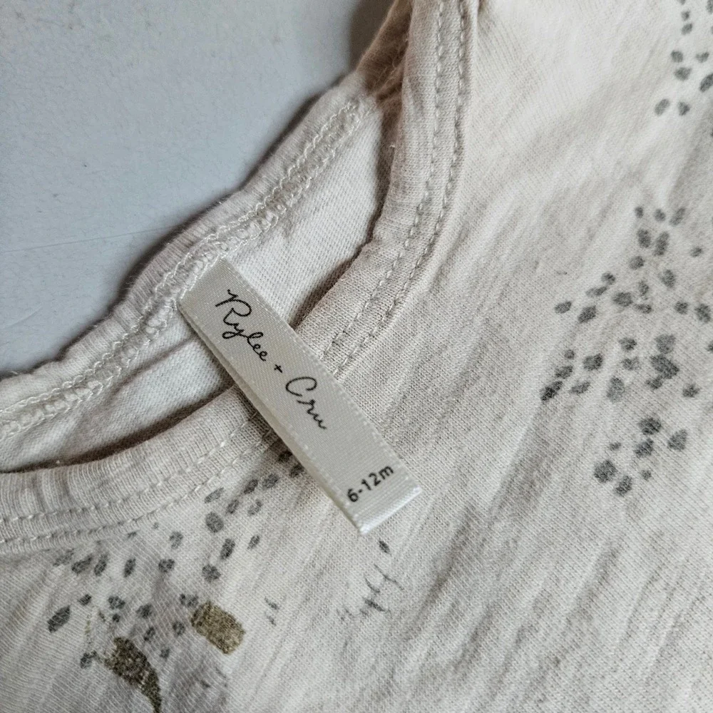 Rylee + Cru Baby Girl 6-12M Bundle Fox Print Set & Ribbed Floral Dress Bloomer